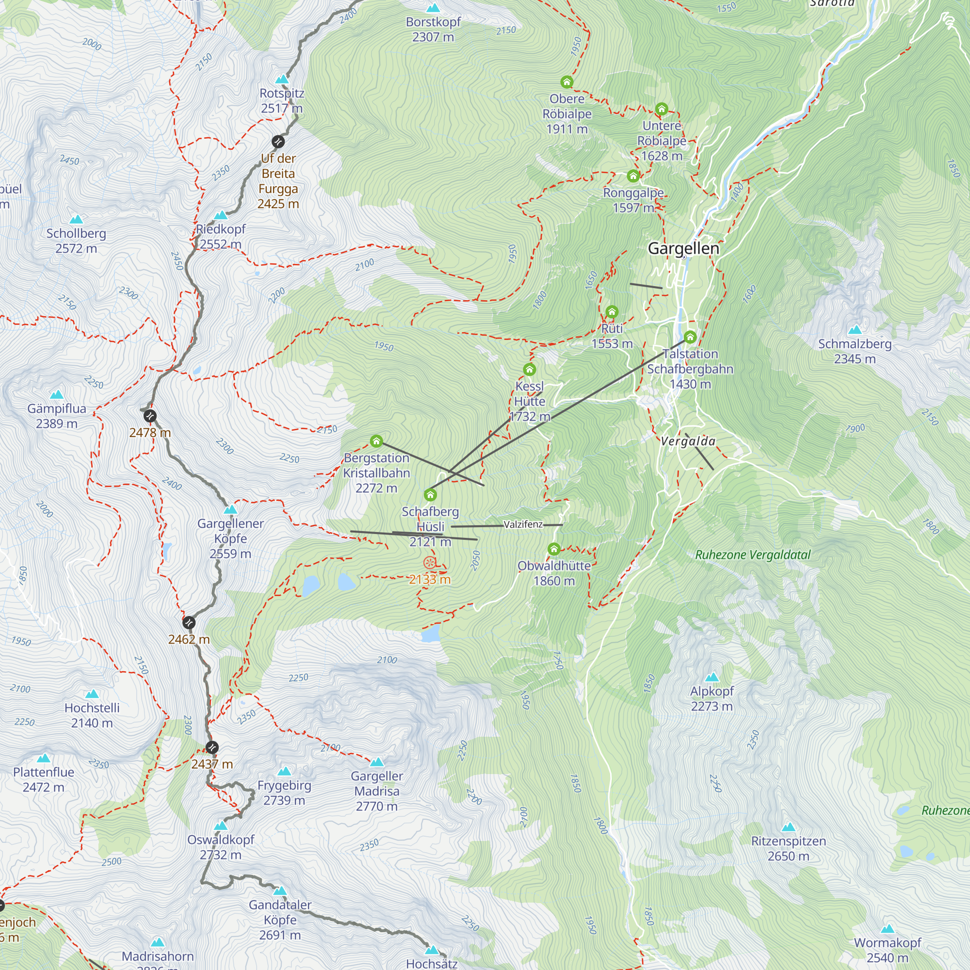 Talstation Kristallbahn map