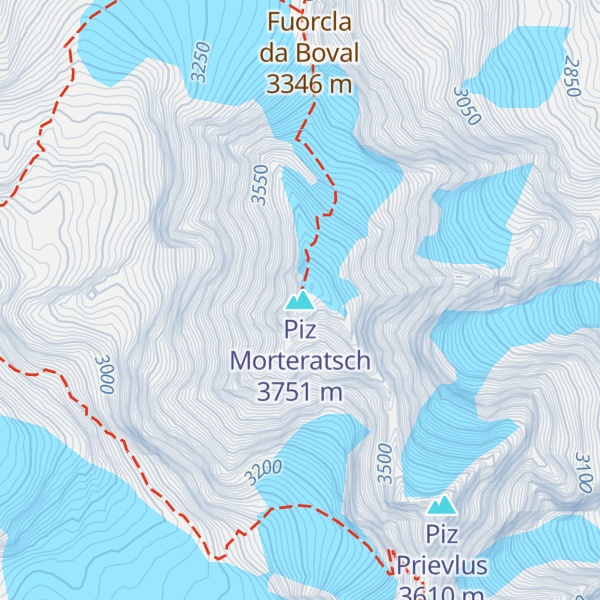 Map of Piz Morteratsch