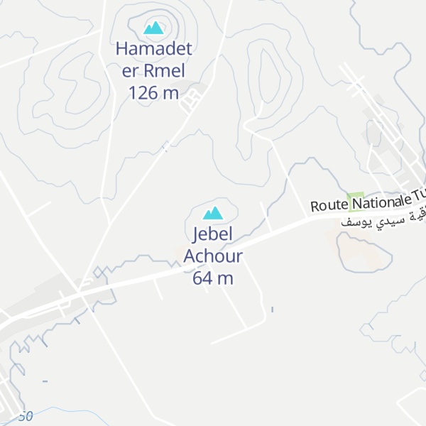 Map of Jebel Achour