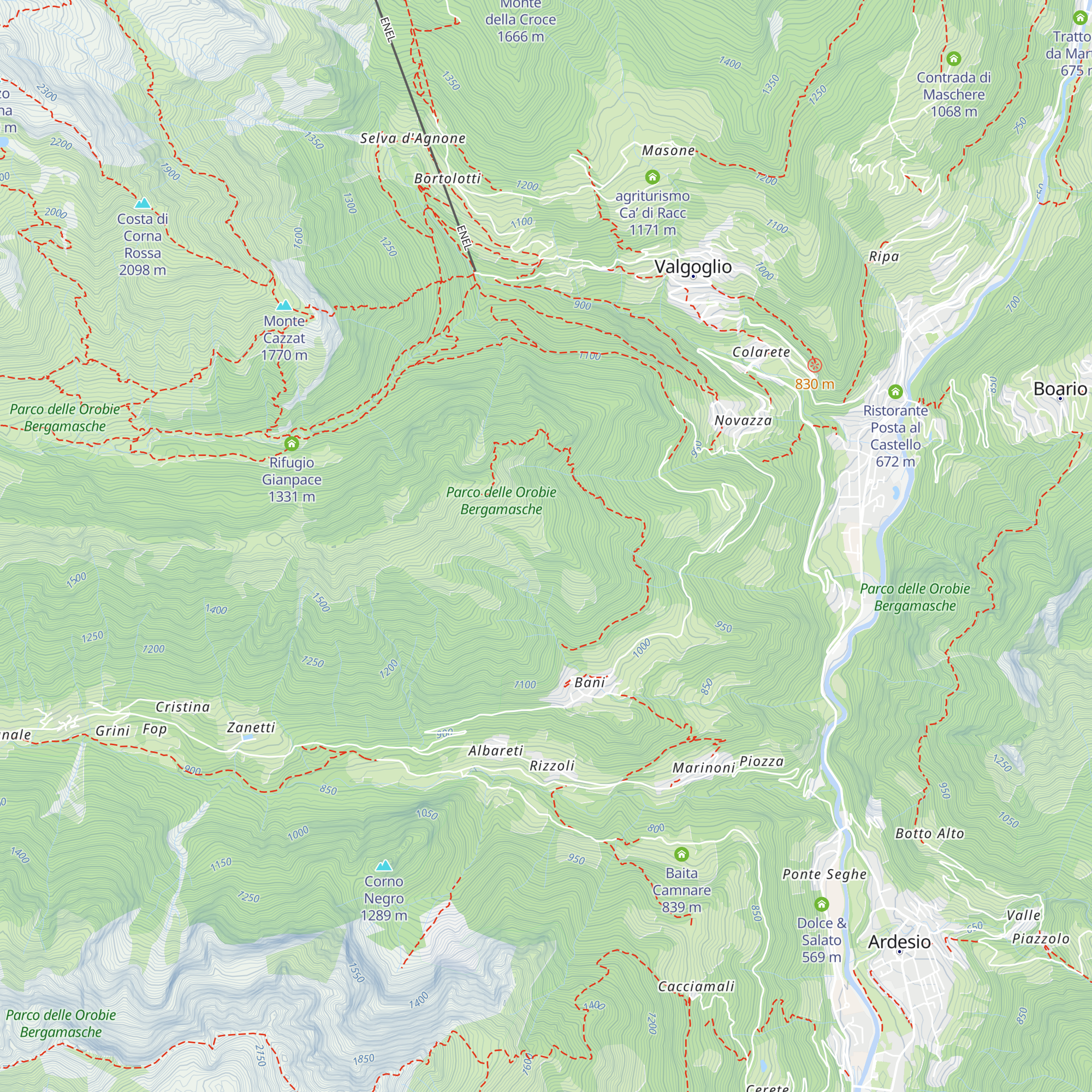 Baita amici Bani map