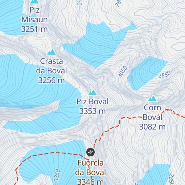 Map of Piz Boval