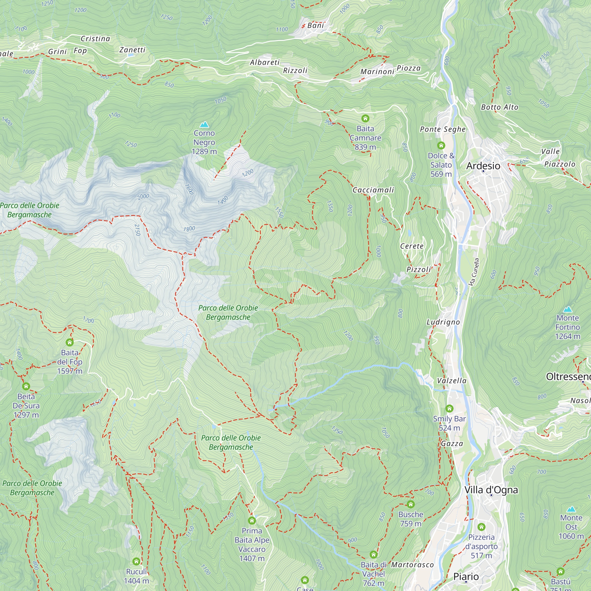 Baita Inferiore di Monte Secco map