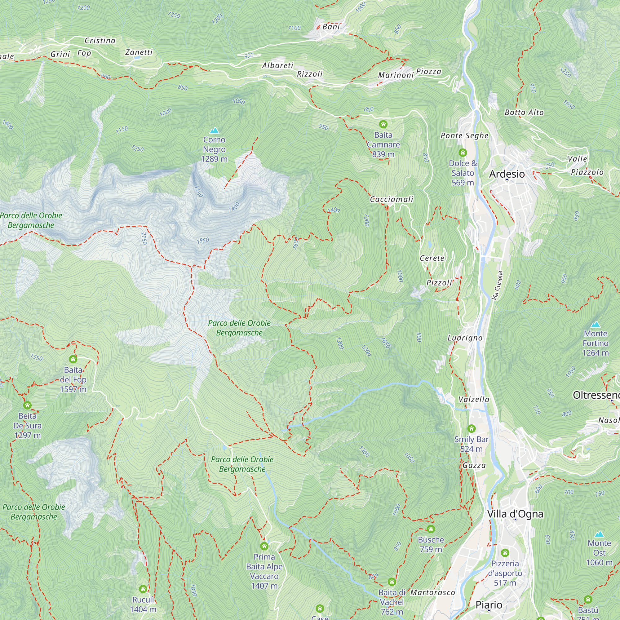 Baita Inferiore di Monte Secco map