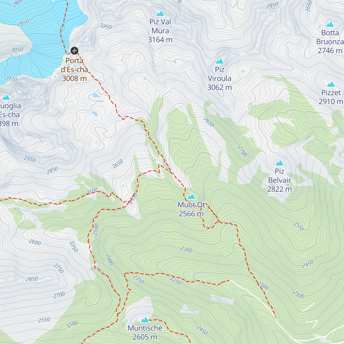 Chamanna d'Es-cha CAS map