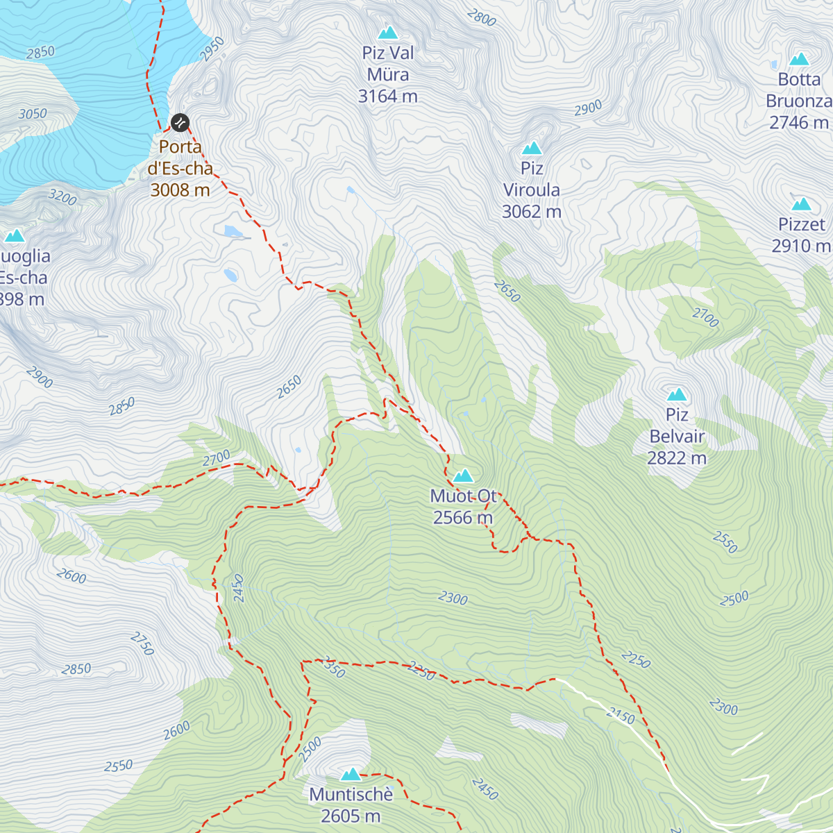 Chamanna d'Es-cha CAS map