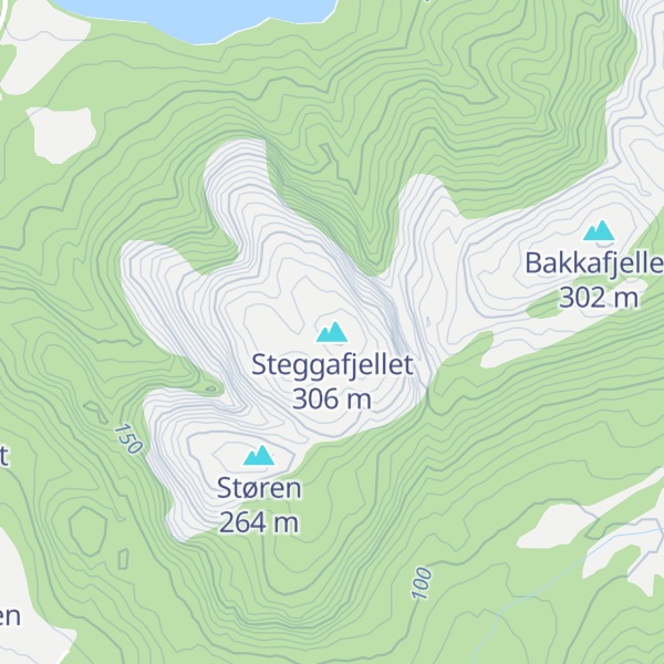 Map of Steggafjellet