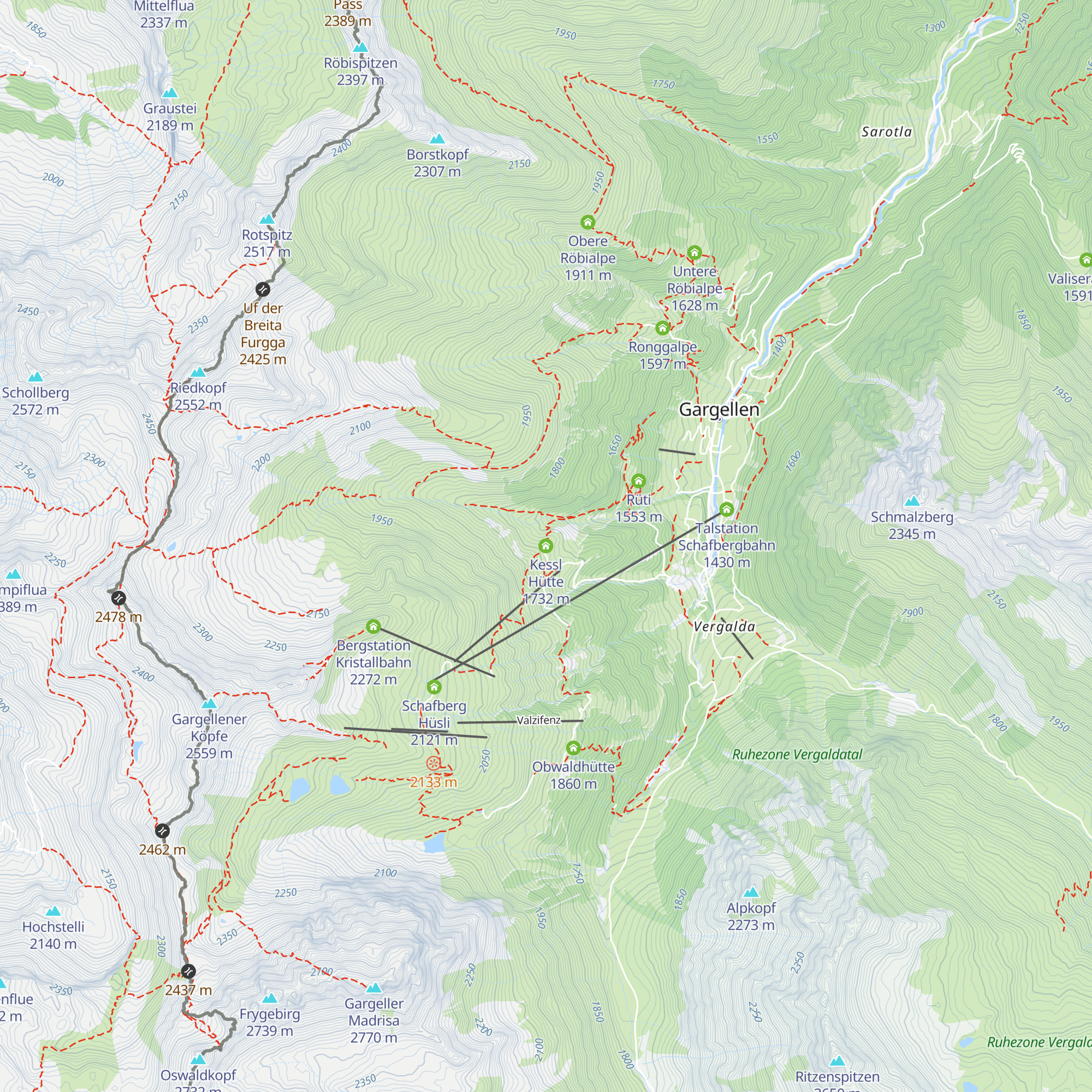 Kessl Hütte map