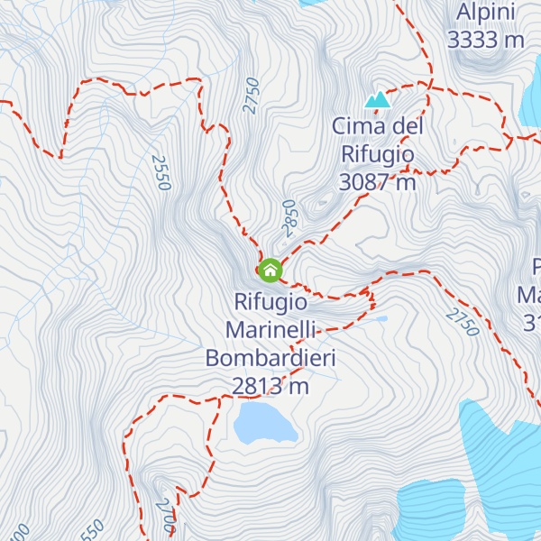 Map of Rifugio Marinelli Bombardieri