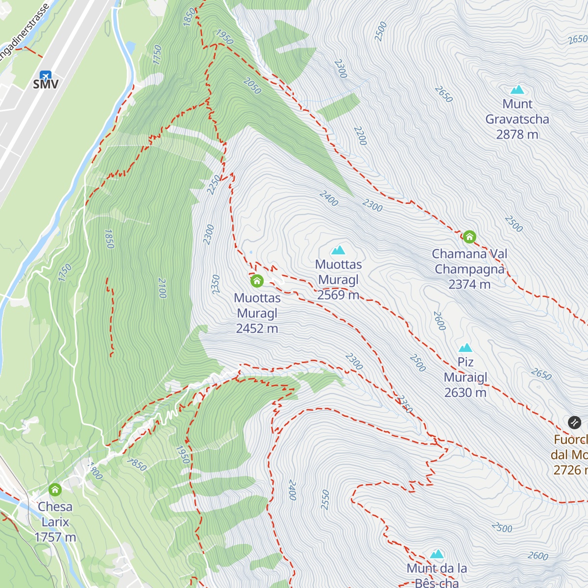 Alp Muragl map