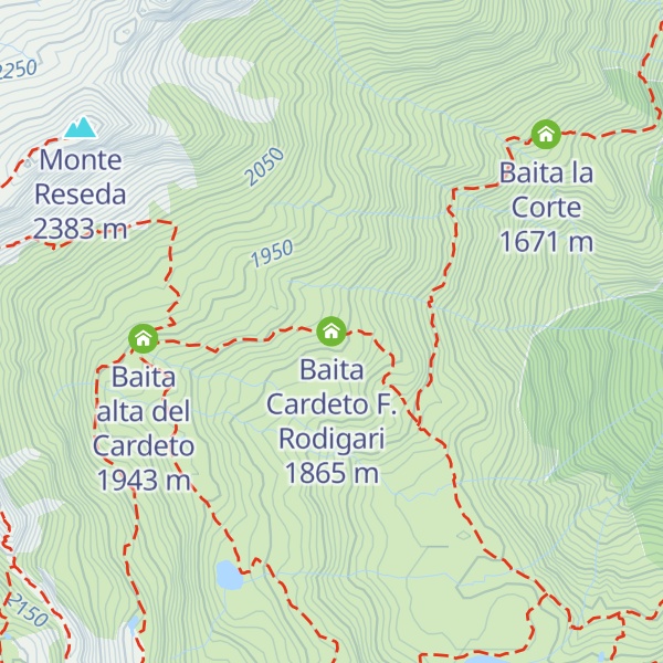 Map of Baita Cardeto F. Rodigari
