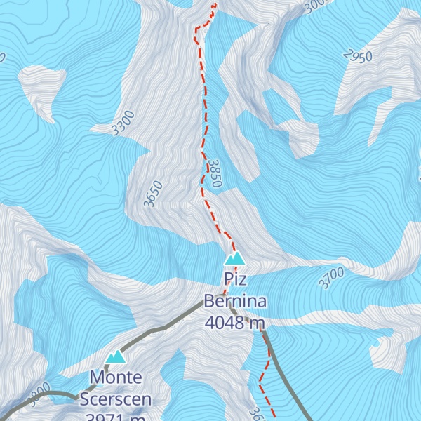 Map of Piz Alv / Pizzo Bianco