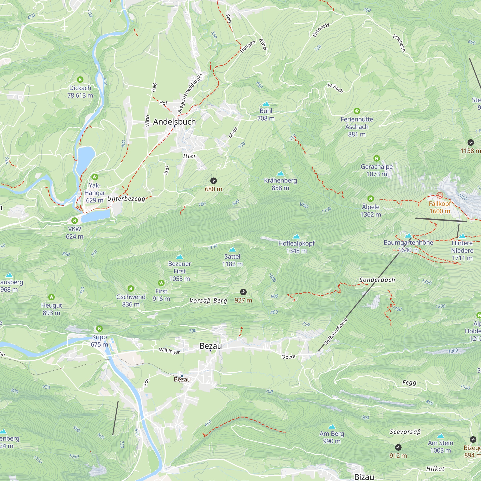 Sattelalpe map