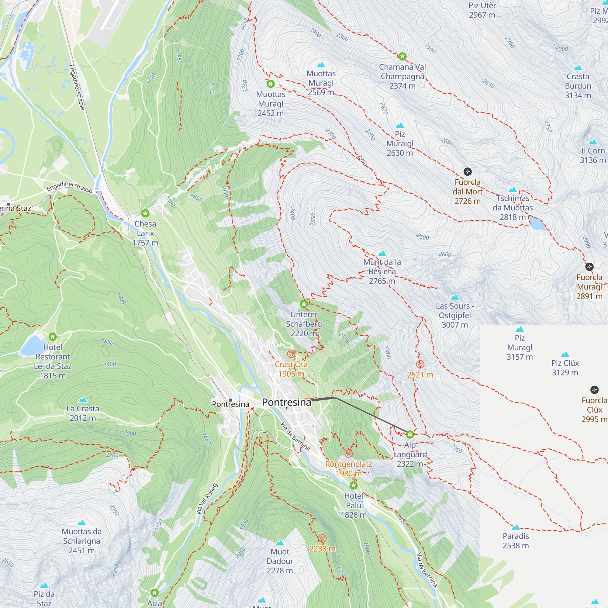 Unterer Schafberg map
