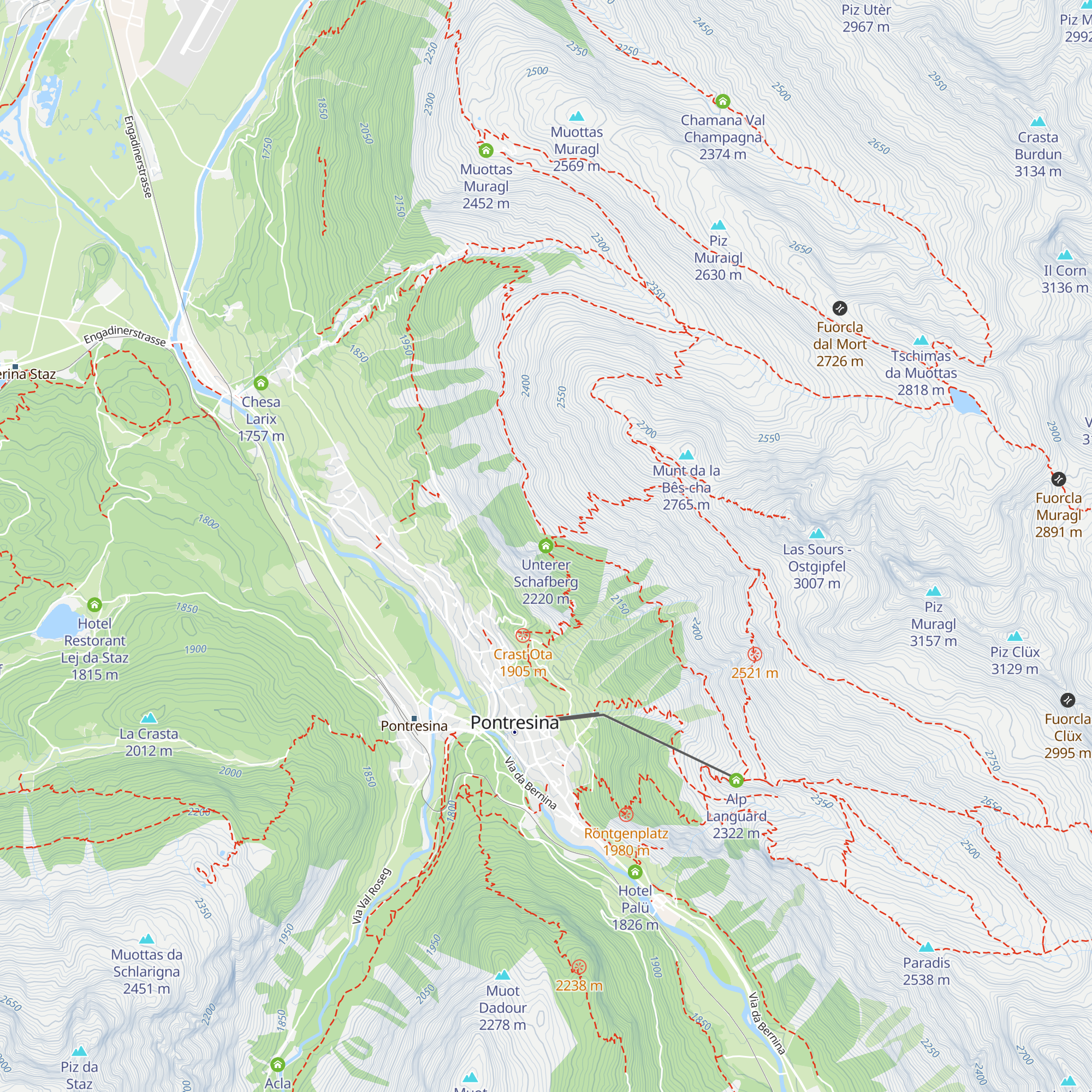 Unterer Schafberg map