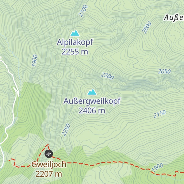 Map of Außergweilkopf