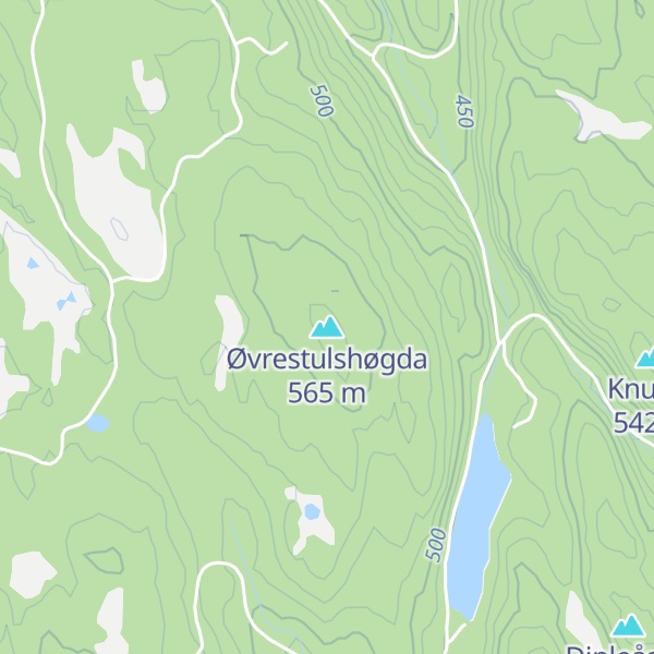 Map of Øvrestulshøgda