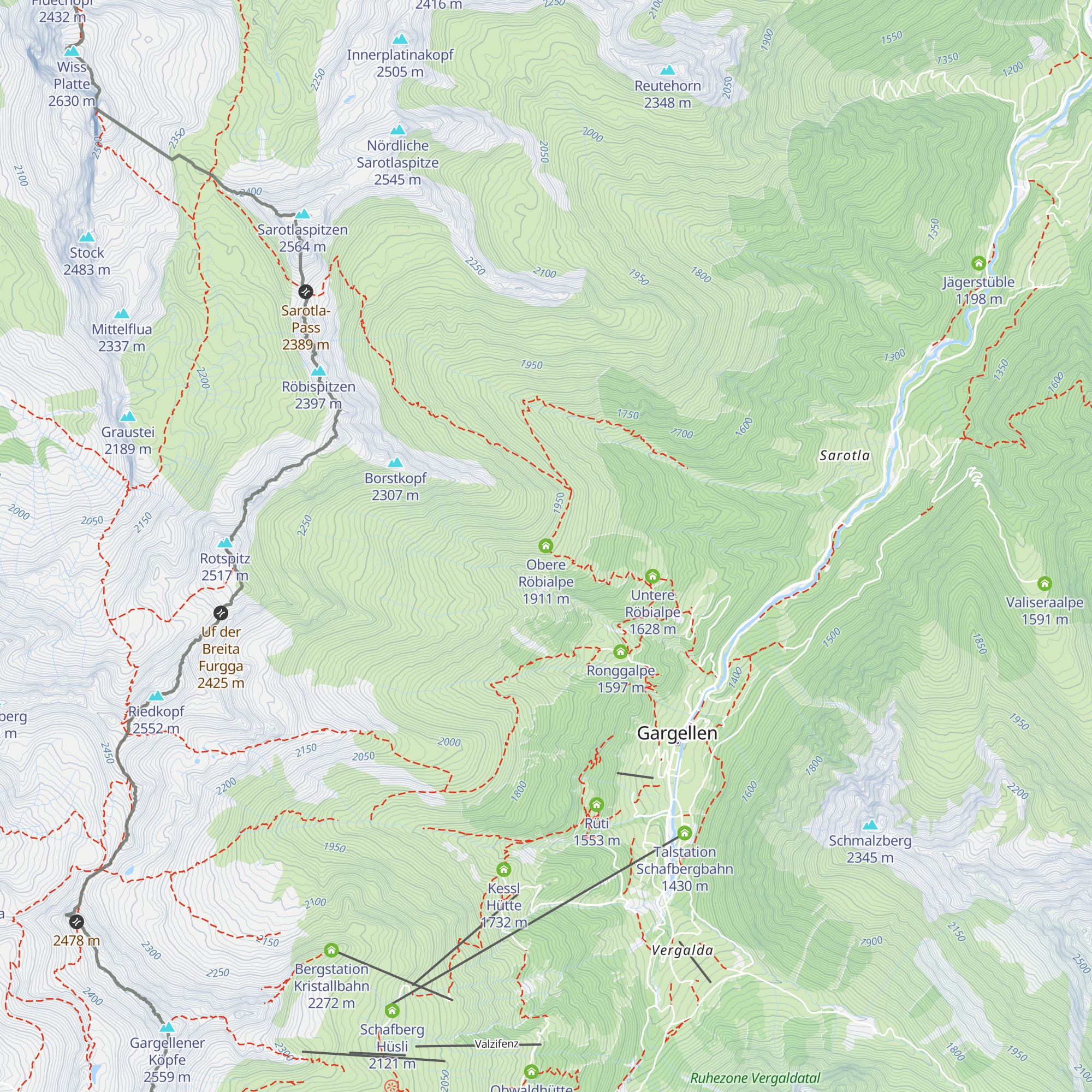 Obere Röbialpe map