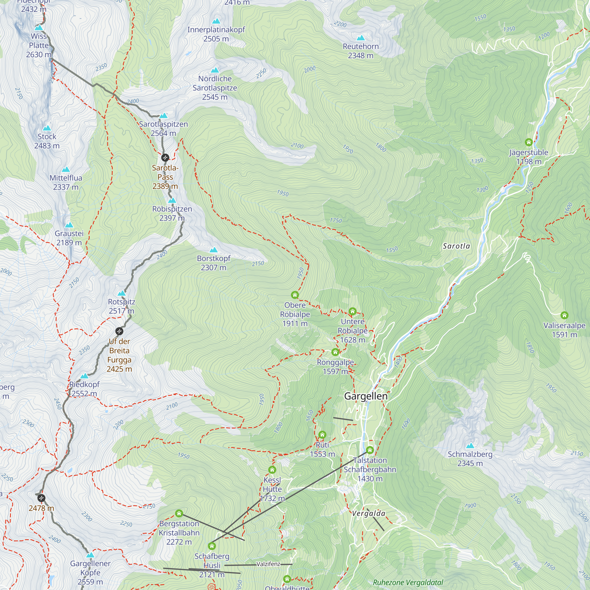 Obere Röbialpe map