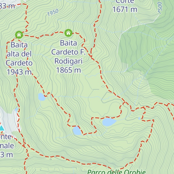 Map of Baita di Monte Cardeto Bassa