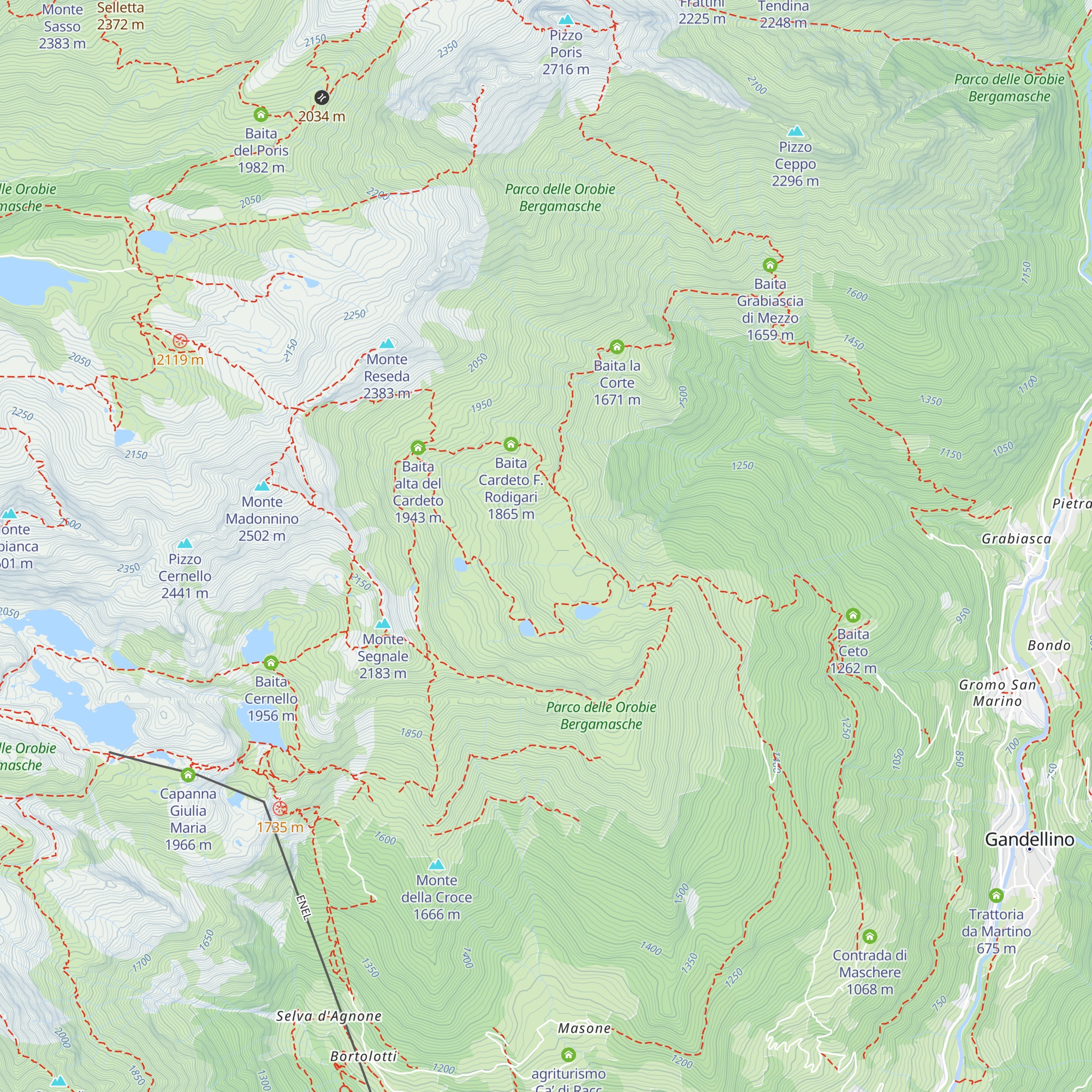 Baita di Monte Cardeto Bassa map