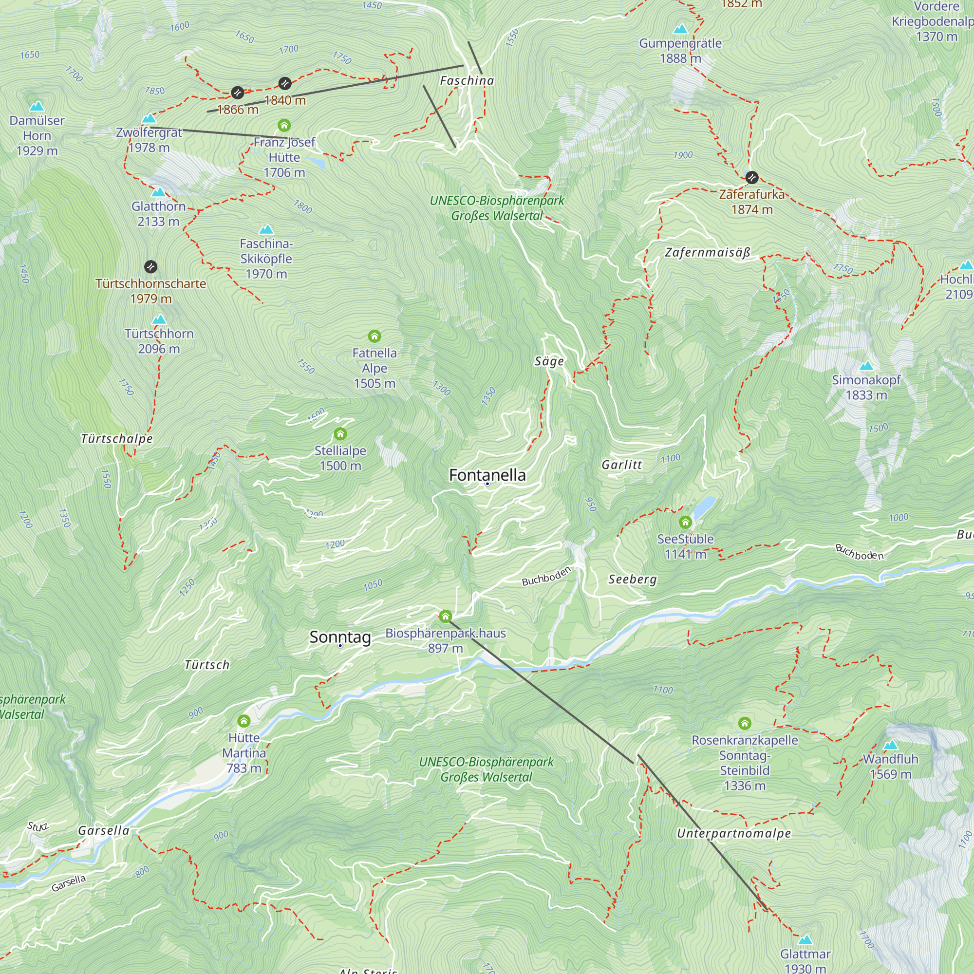 Gemeindeamt Fontanella map