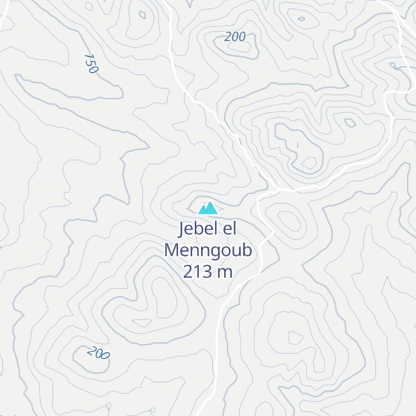 Map of Jebel el Menngoub
