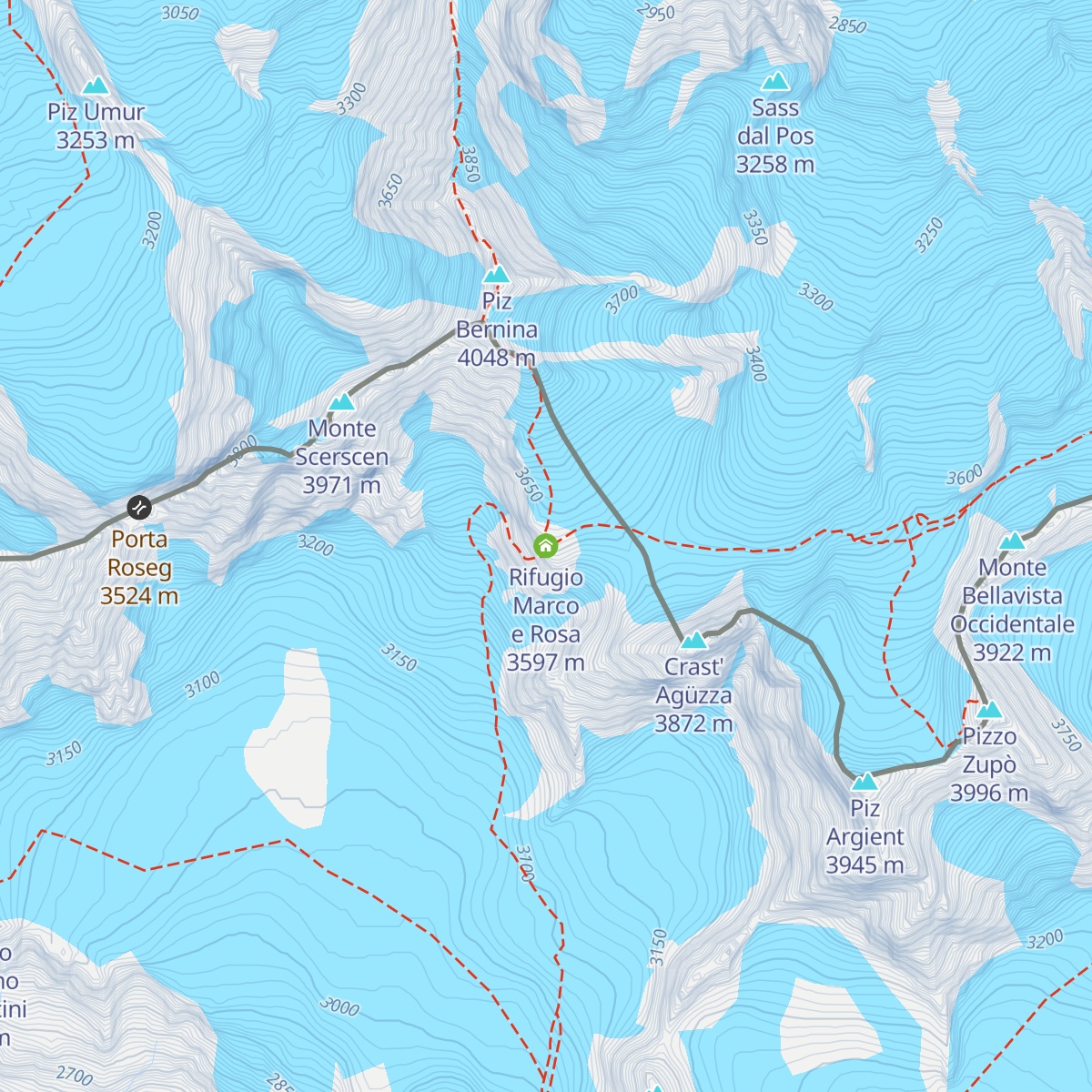 Rifugio Marco e Rosa map