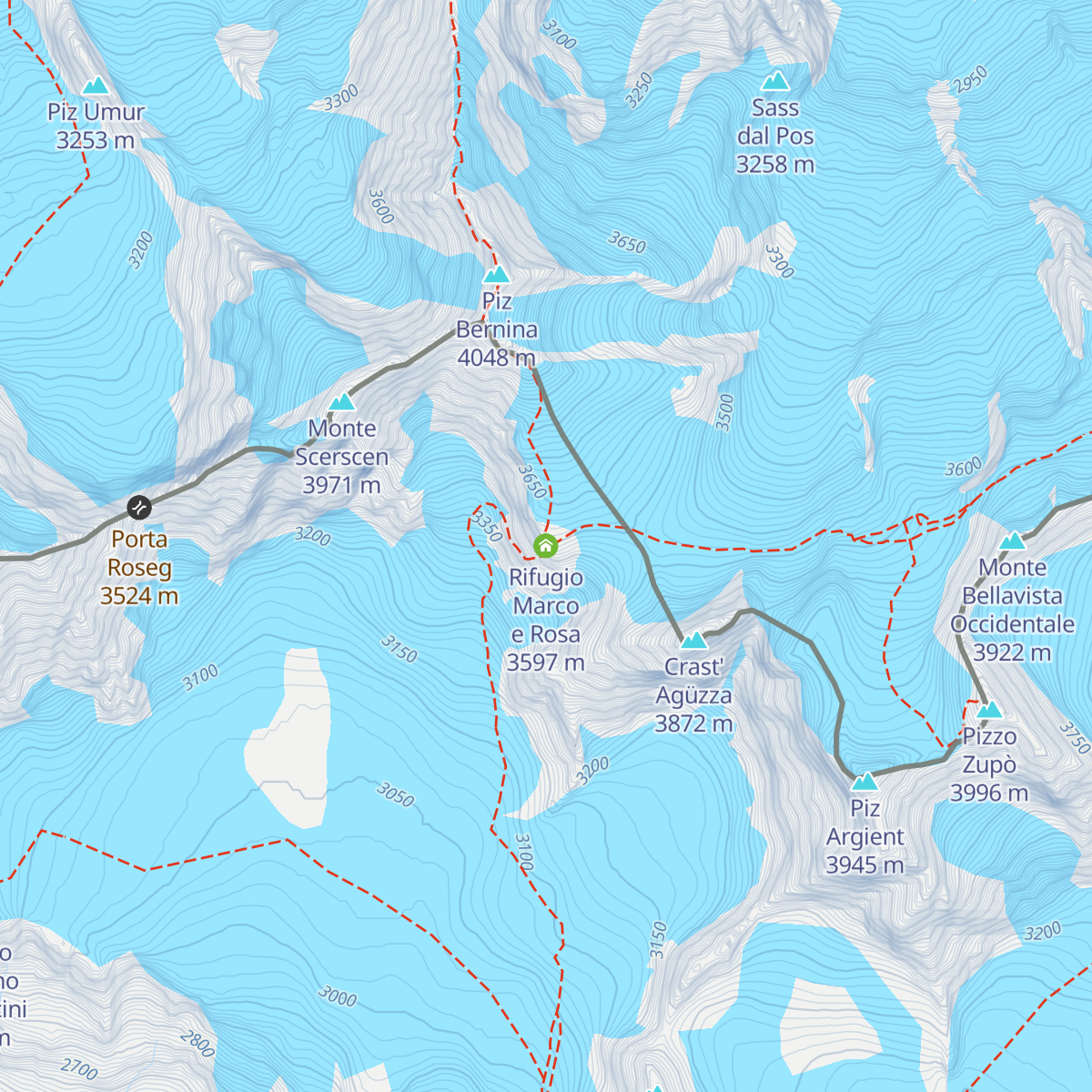 Rifugio Marco e Rosa map