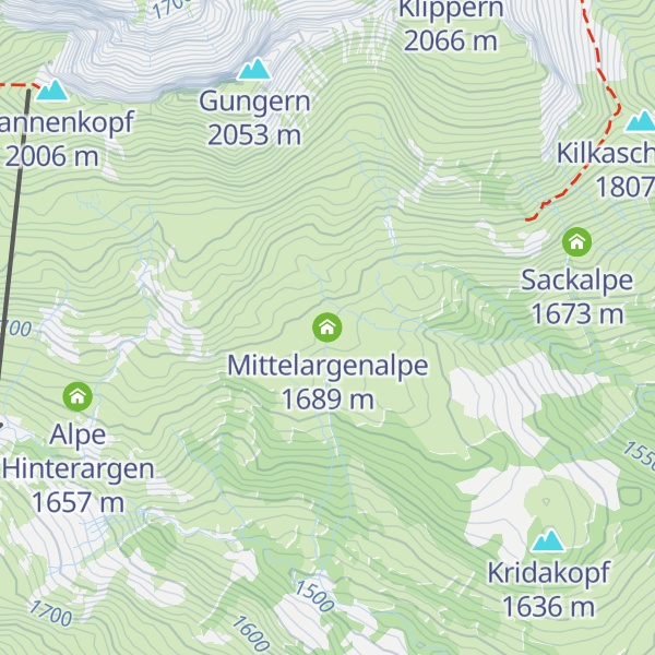 Map of Mittelargenalpe