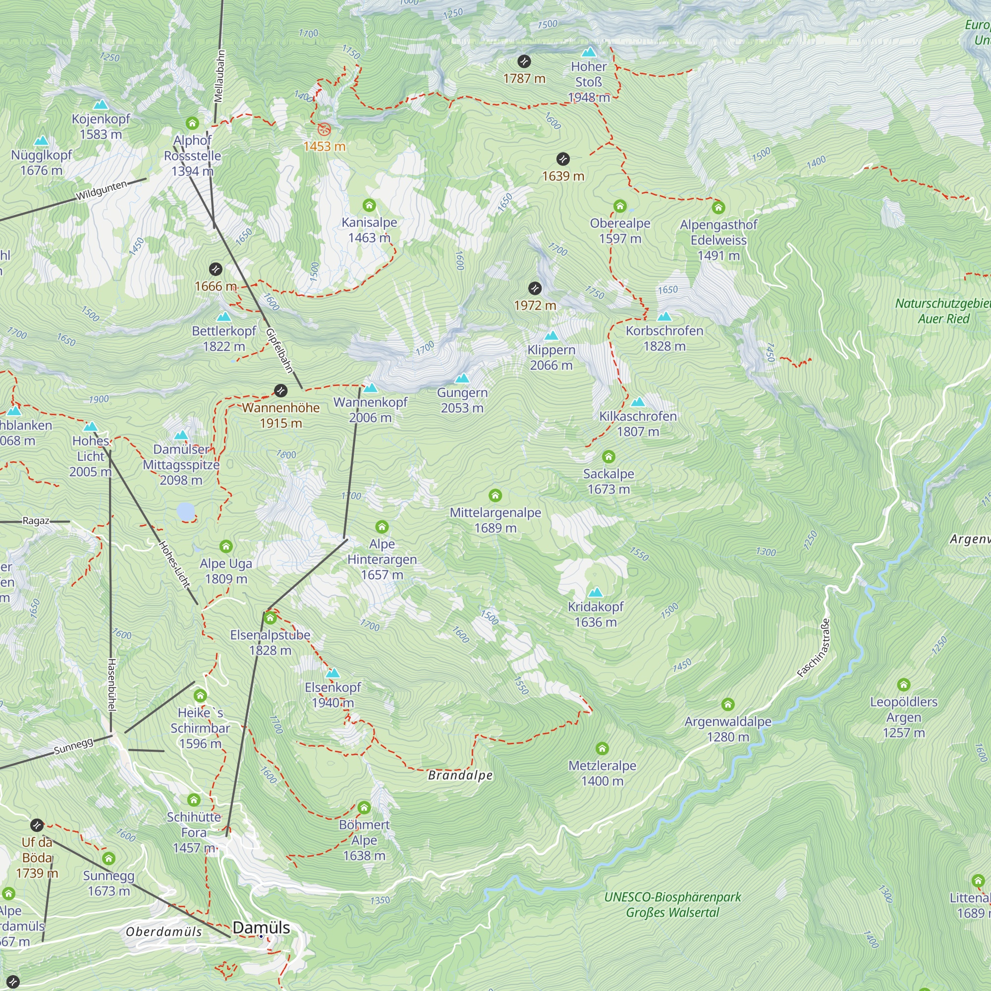 Mittelargenalpe map