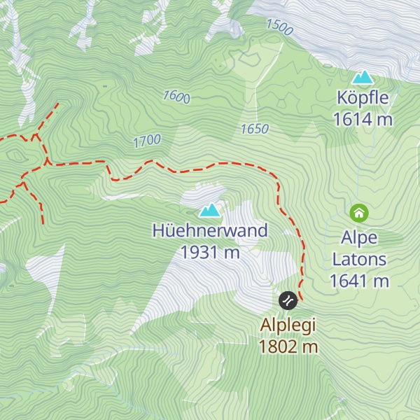 Map of Hüehnerwand