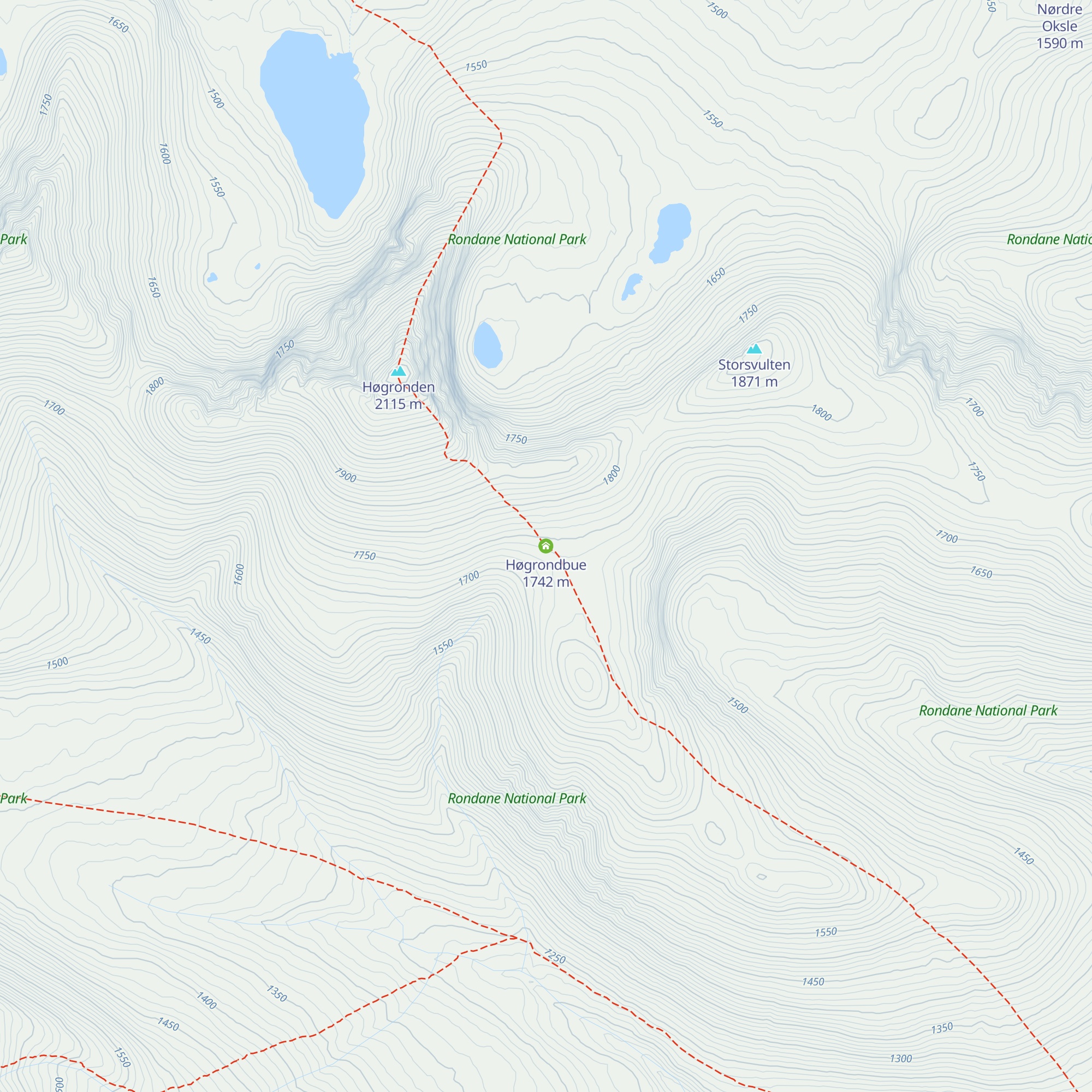 Høgrondbue map