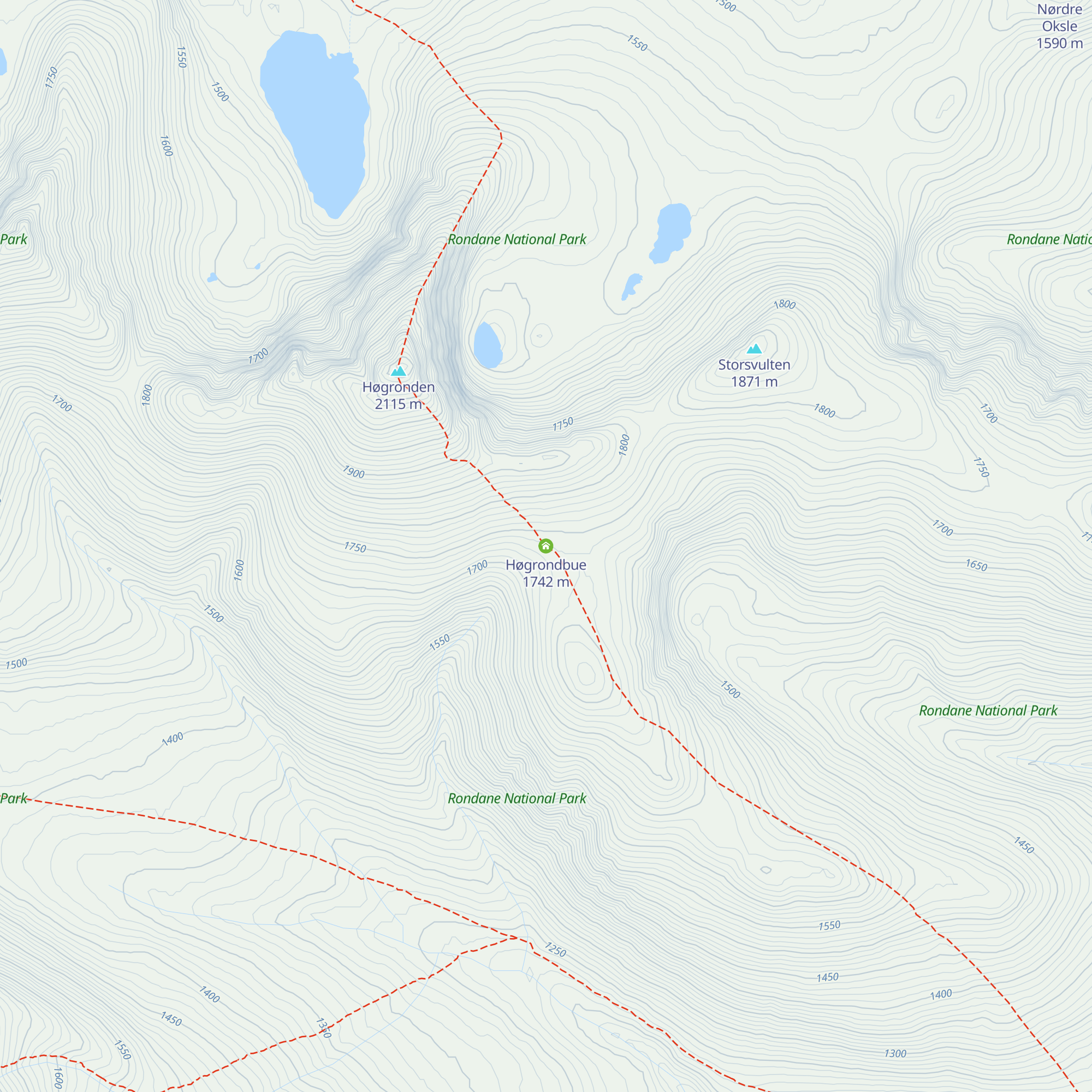 Høgrondbue map
