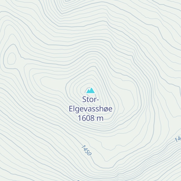 Map of Stor-Elgevasshøe