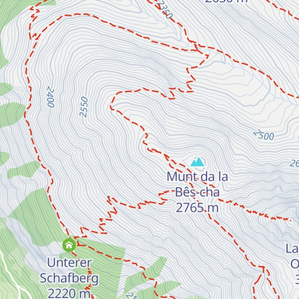 Map of Chamanna Segantini
