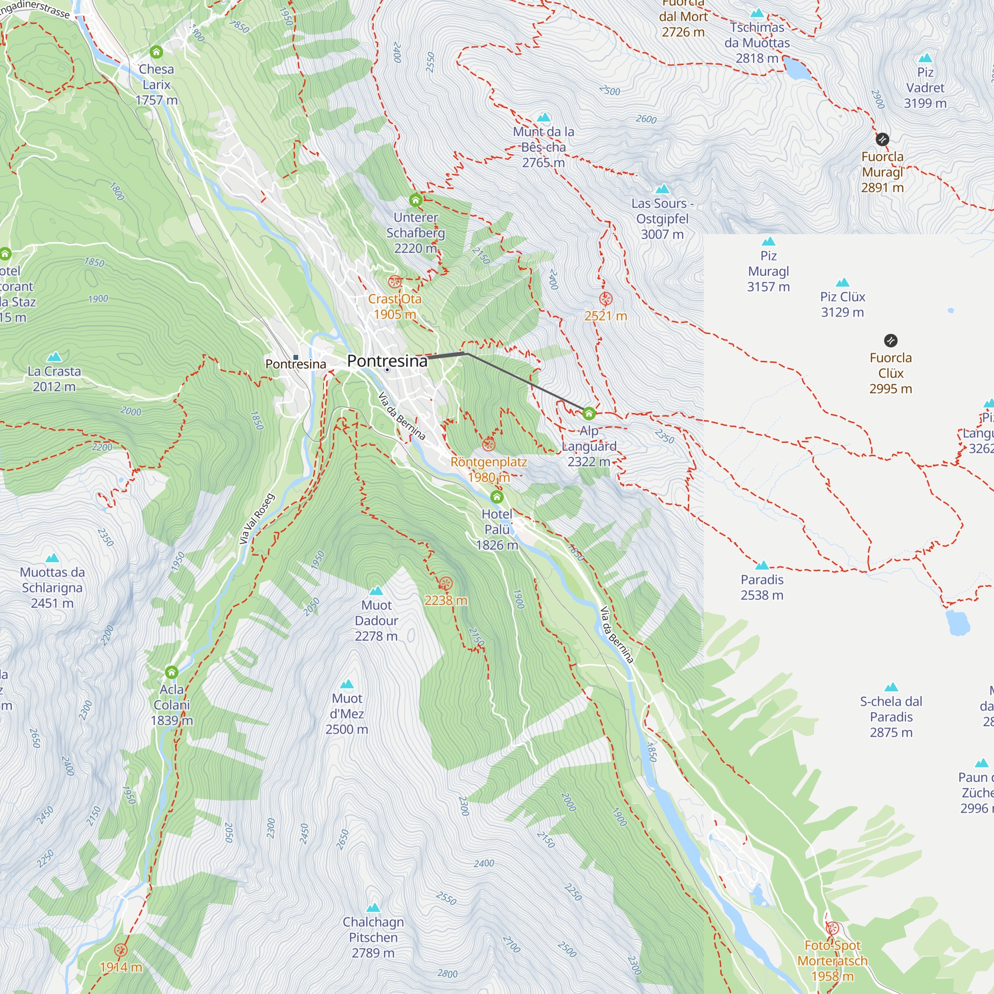 Hotel Palü map