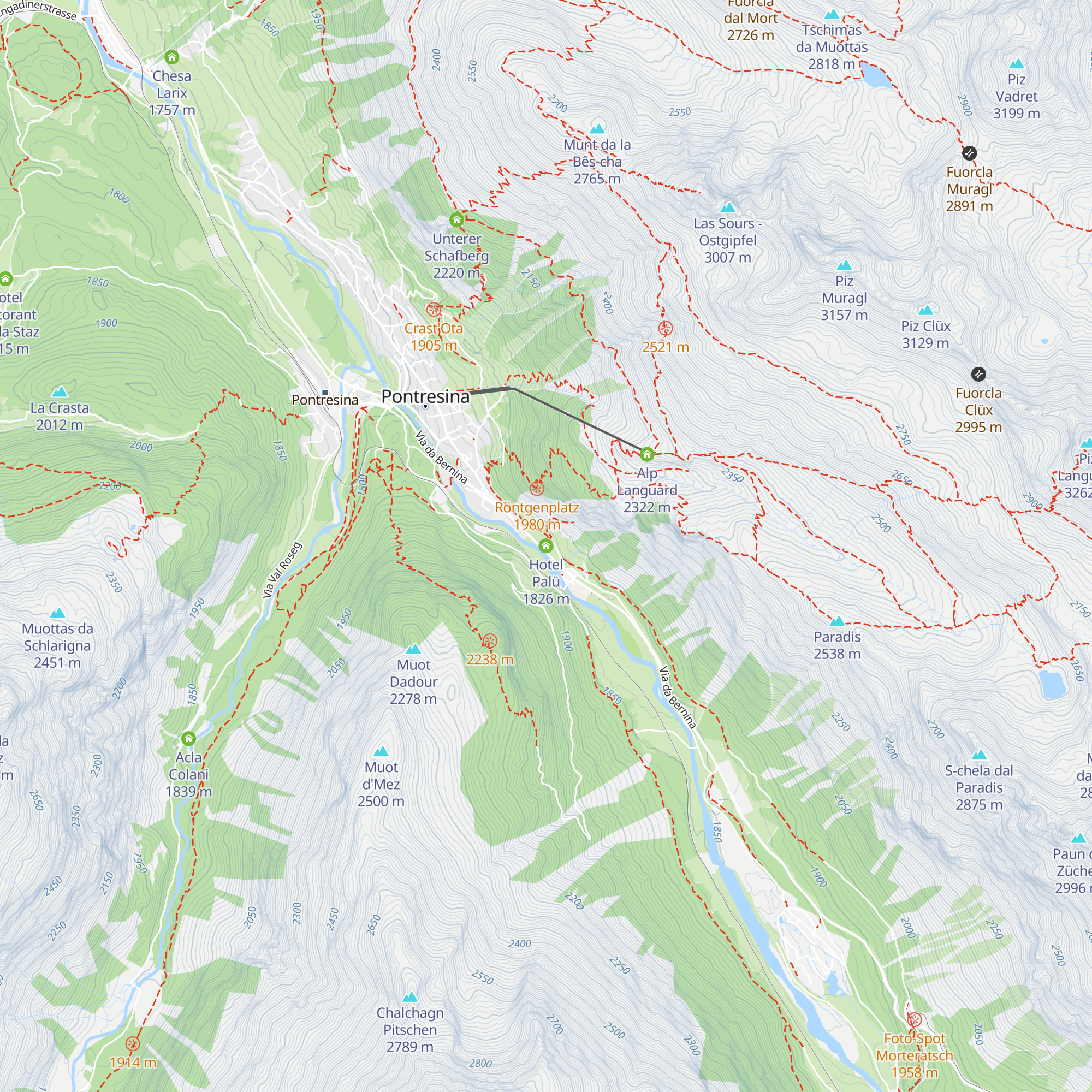Hotel Palü map