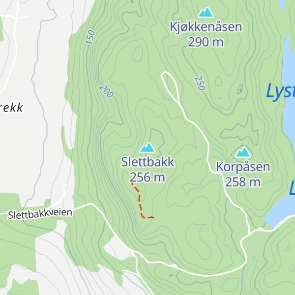 Map of Slettbakk