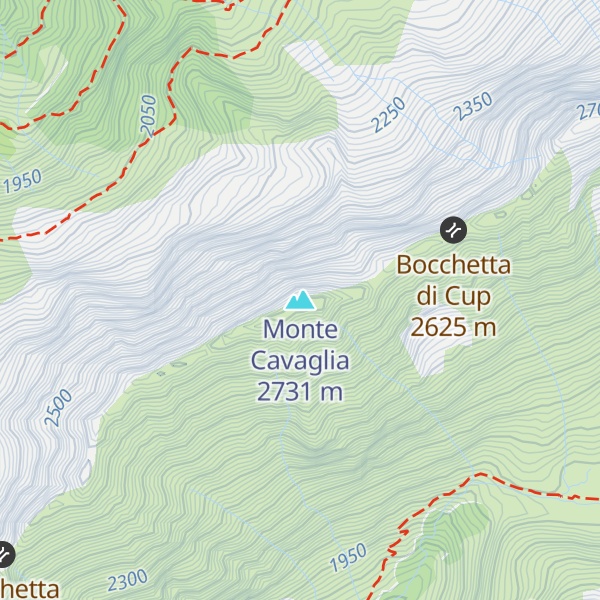 Map of Monte Cavaglia