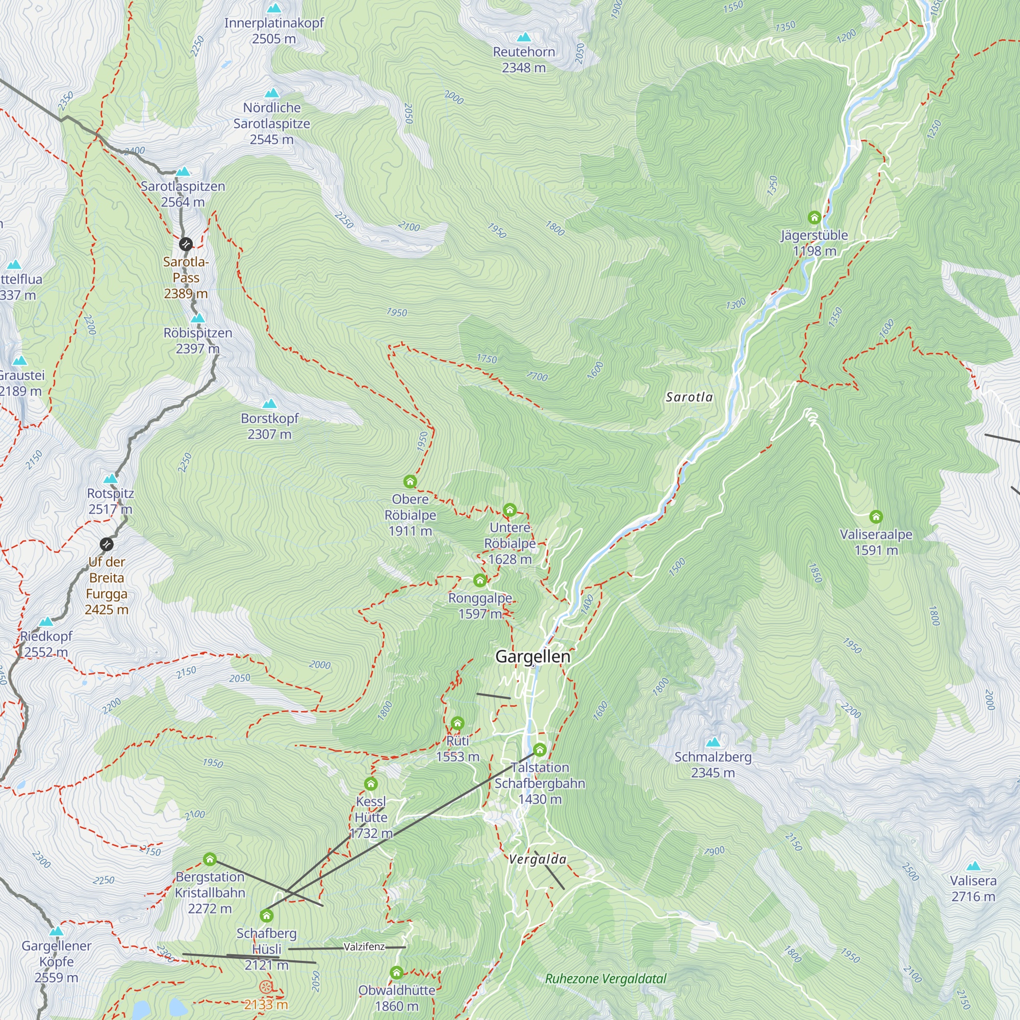 Untere Röbialpe map