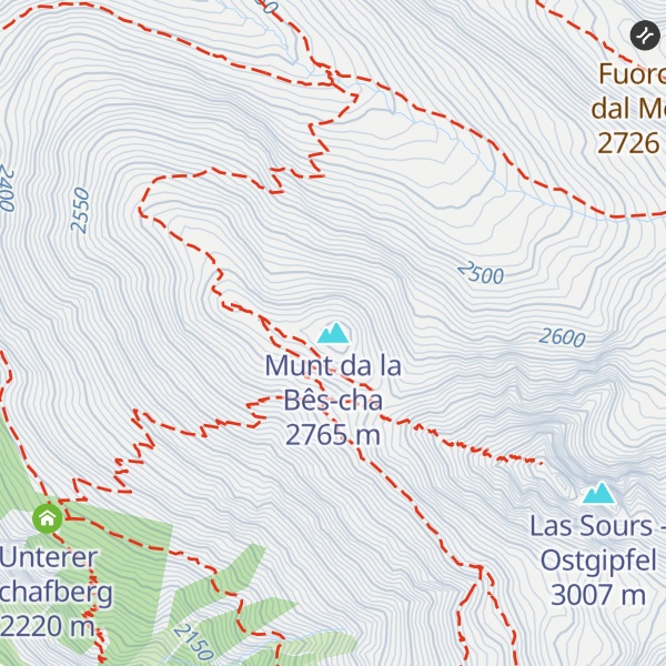 Map of Munt da la Bês-cha