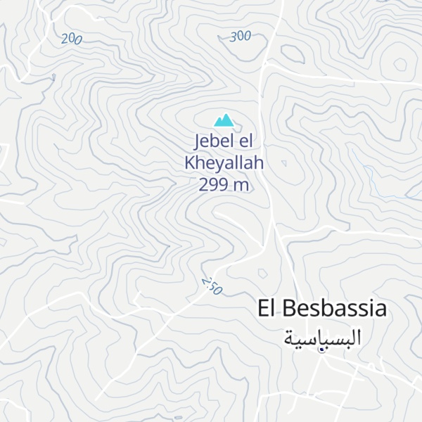 Map of Jebel ed Dekhane