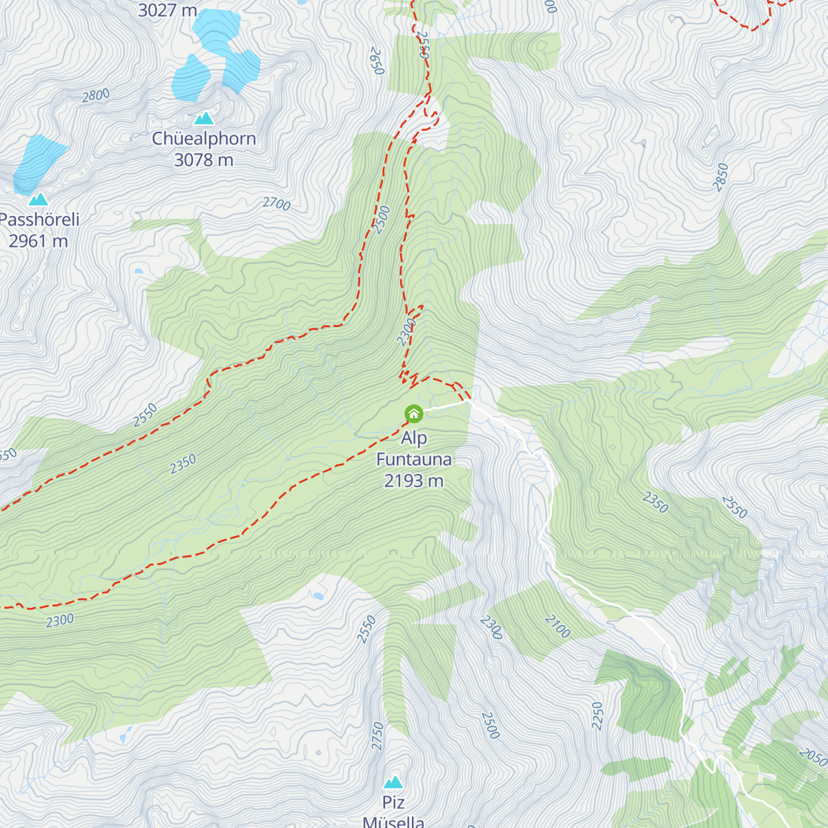 Alp Funtauna map
