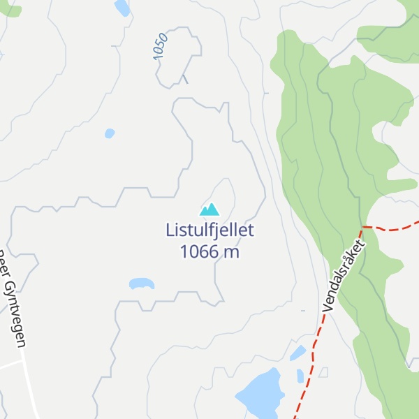 Map of Listulfjellet