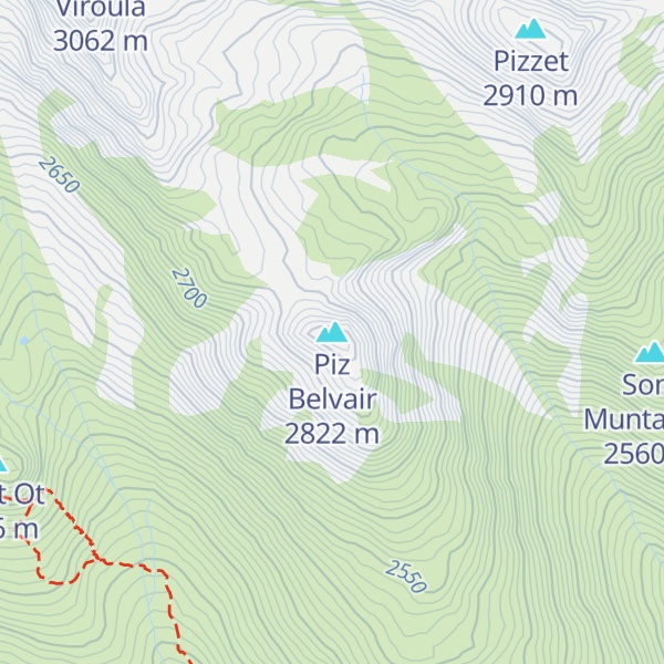 Map of Piz Belvair