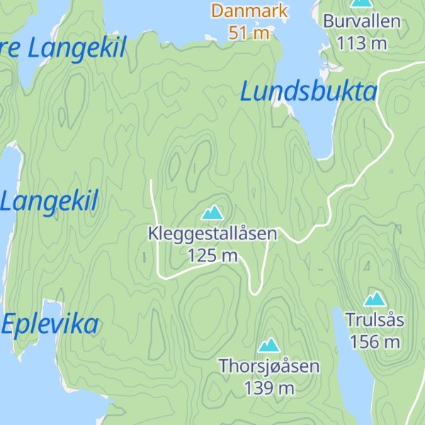 Map of Kleggestallåsen