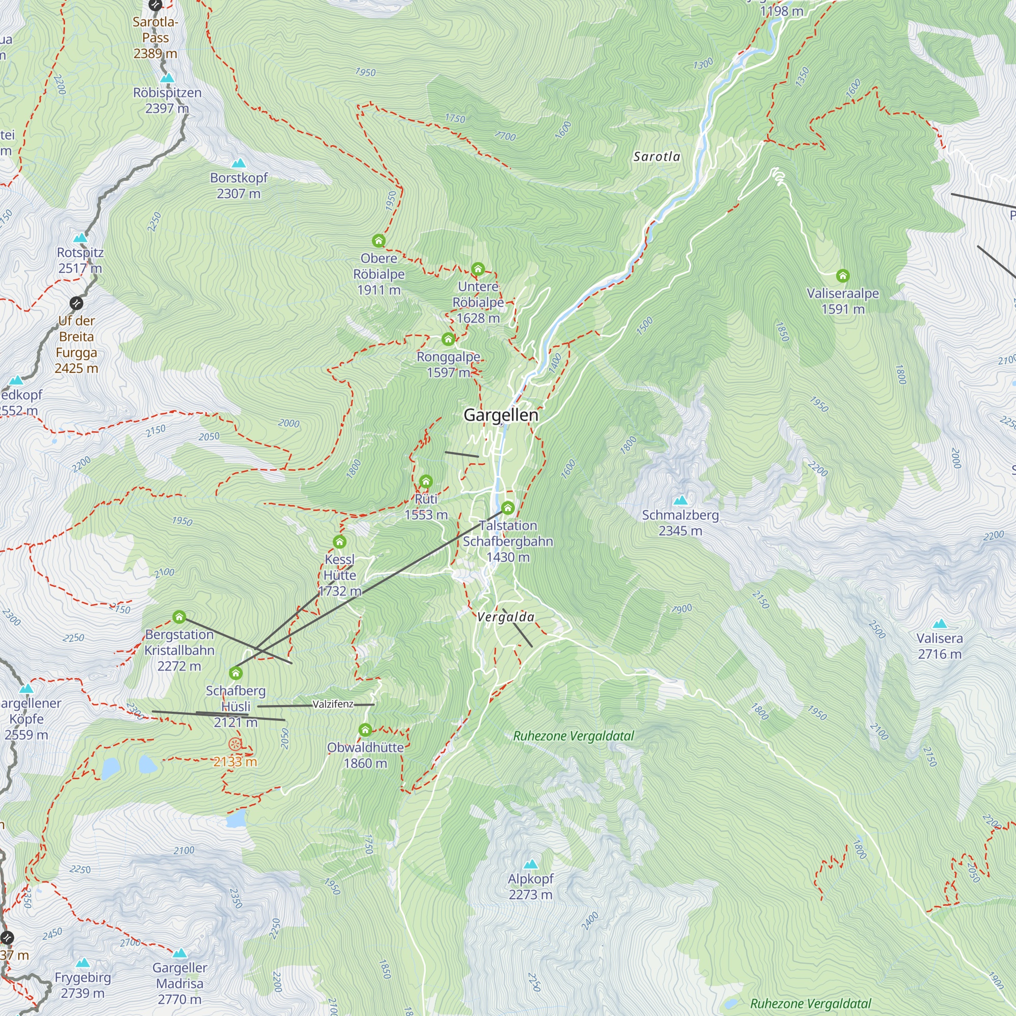 Talstation Schafbergbahn map