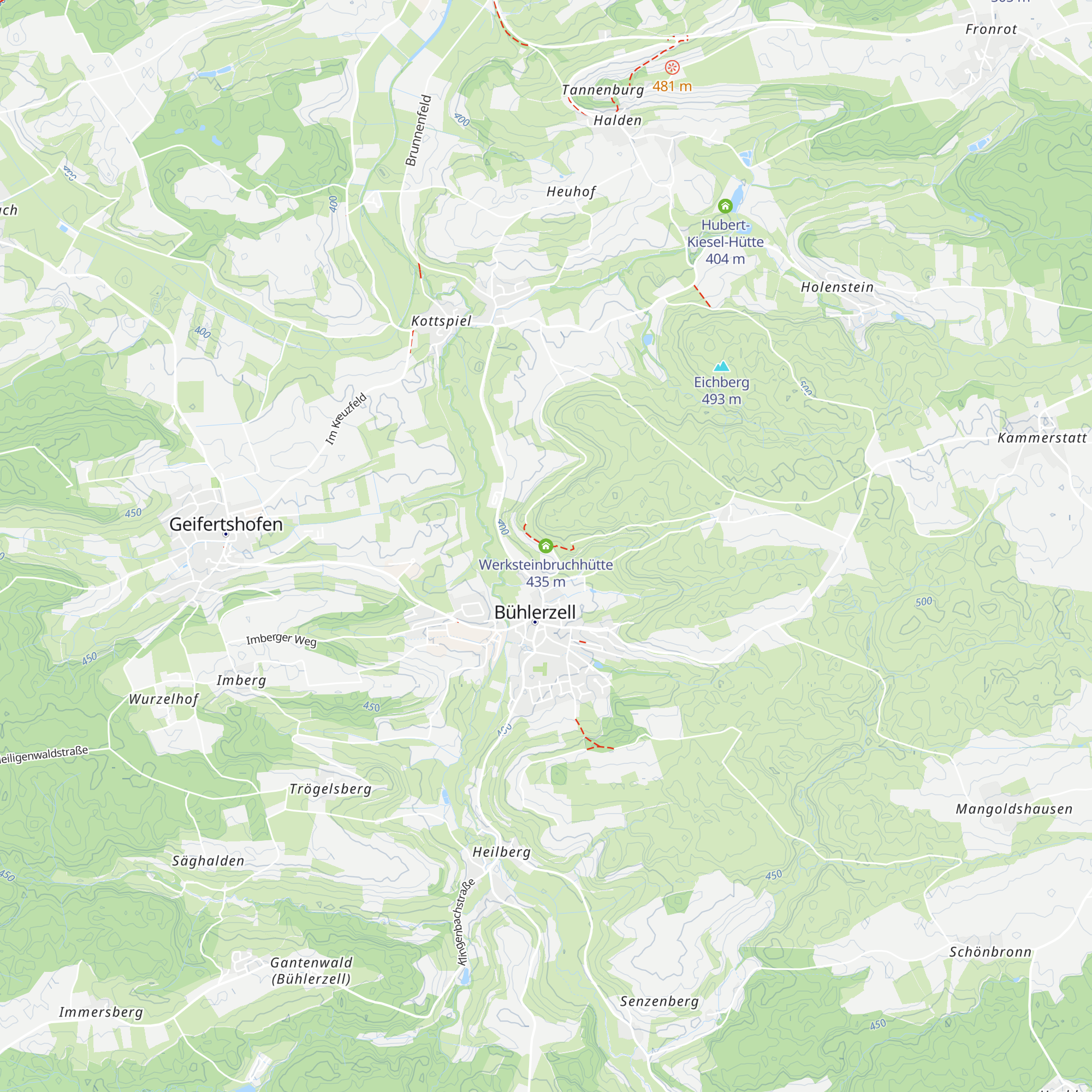 Werksteinbruchhütte map