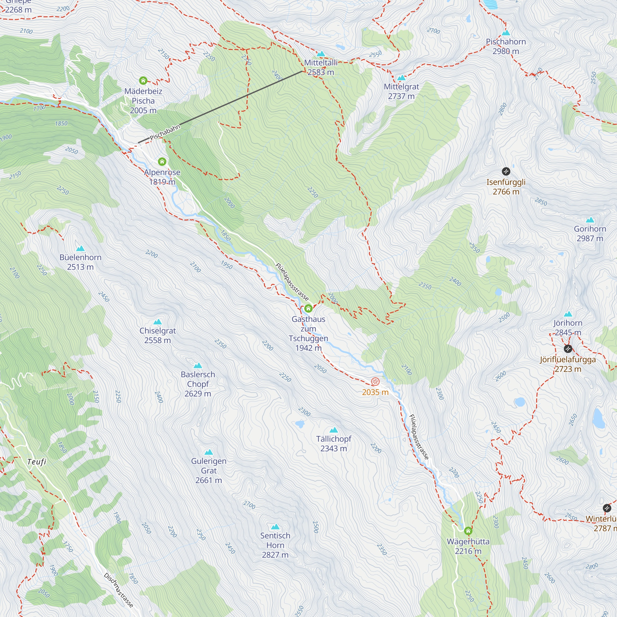 Gasthaus zum Tschuggen map