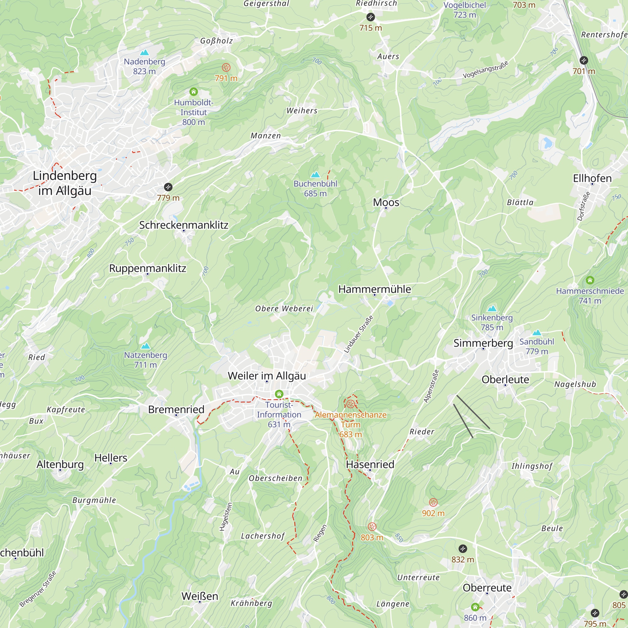 DAV Weiler Stadel map